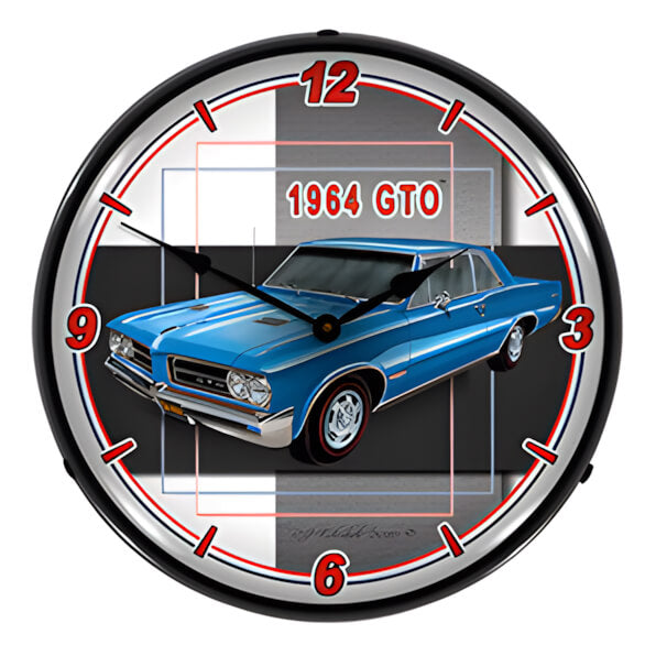 Collectable Sign and Clock 1964 GTO Backlit Wall Clock