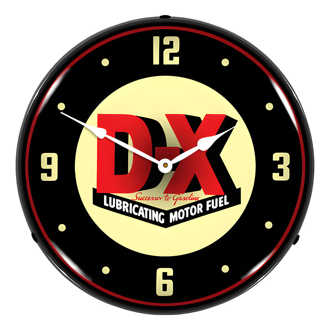 Collectable Sign and Clock DX Lubricating Motor Fuel Backlit Wall Clock