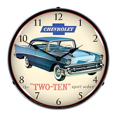 Collectable Sign and Clock 1957 Chevrolet Two Ten Backlit Wall Clock
