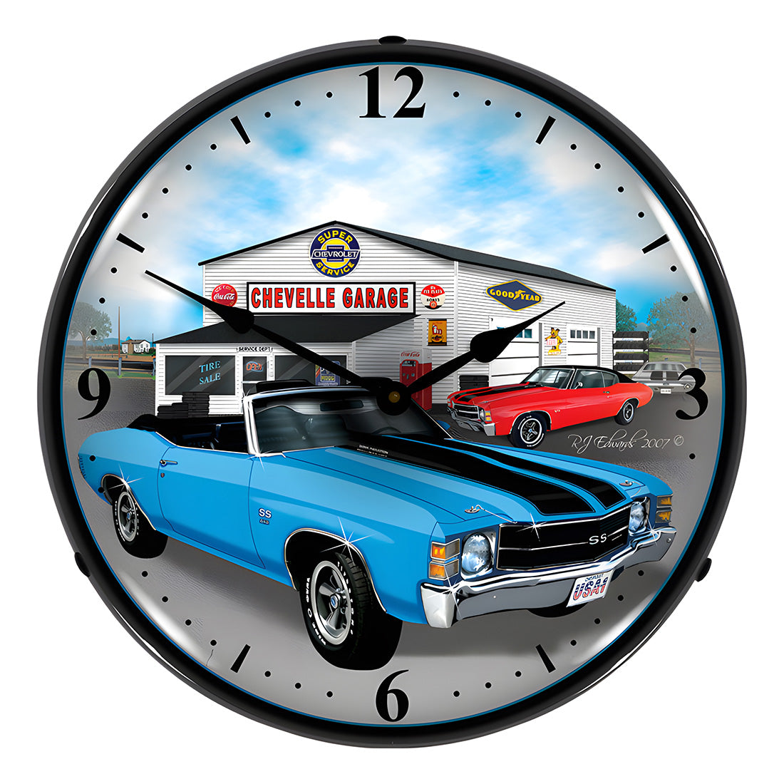 Collectable Sign and Clock 1971 Chevelle Backlit Wall Clock