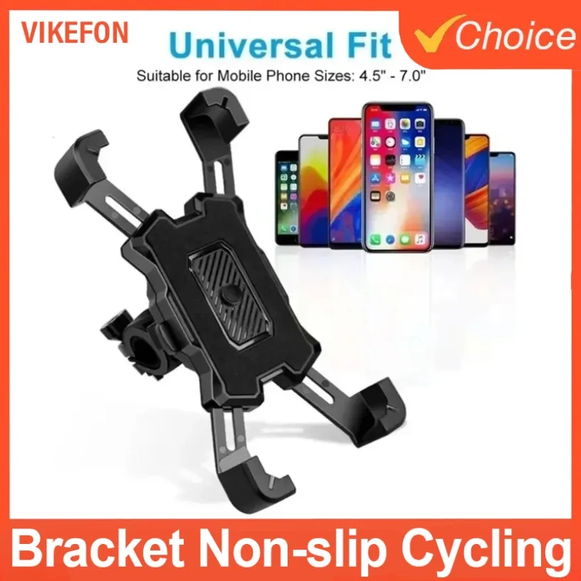 Bike Moto Rückspiegel Lenkerhalterung Ständer 360° ° Drehbarer Fahrrad-Telefonhalter für iPhone Xiaomi, rutschfeste Fahrrad-Halterung Image