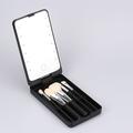 Set di pennelli per il trucco da viaggio con luce a LED, specchio cosmetico portatile, specchio da trucco compatto e pieghevole con illuminazione, strumenti per il trucco da tavolo portatili per donne