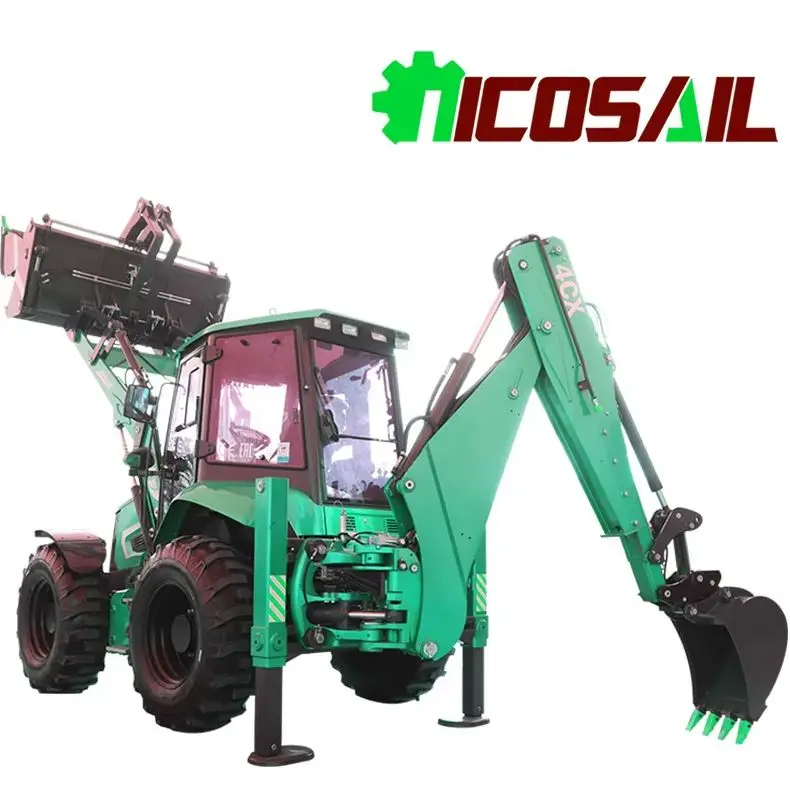 4-in-1-Baucket-Bagger-Baggerlader 4X4-Bagger-Frontbaggerlader zu verkaufen zu einem Rabatt Image