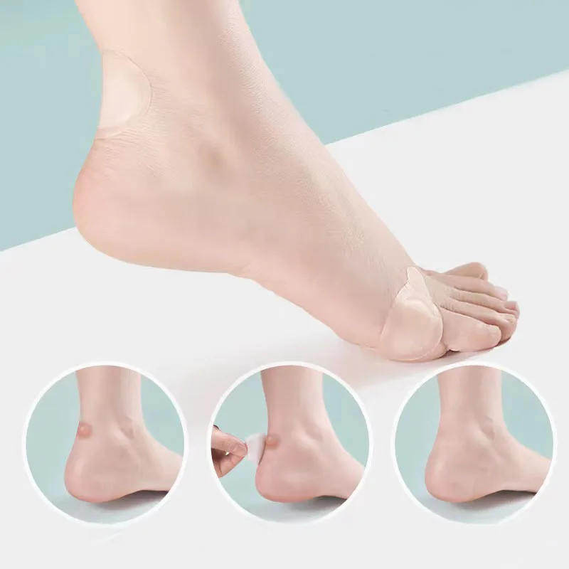 10-teiliges Hydrokolloid-Fersenpflaster in mehreren Formen, wasserdichte Fußpflaster, transparent, unsichtbar, abriebfest, Fußstab Image