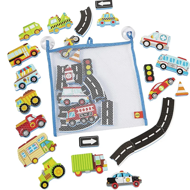 Baby Badespielzeug Spaß Schaum Auto Kognitives Schwimmendes Spielzeug Verkehr Badezimmer Badewannenspiel für Kinder Geschenke Frühes Lernspielzeug TMZ Image