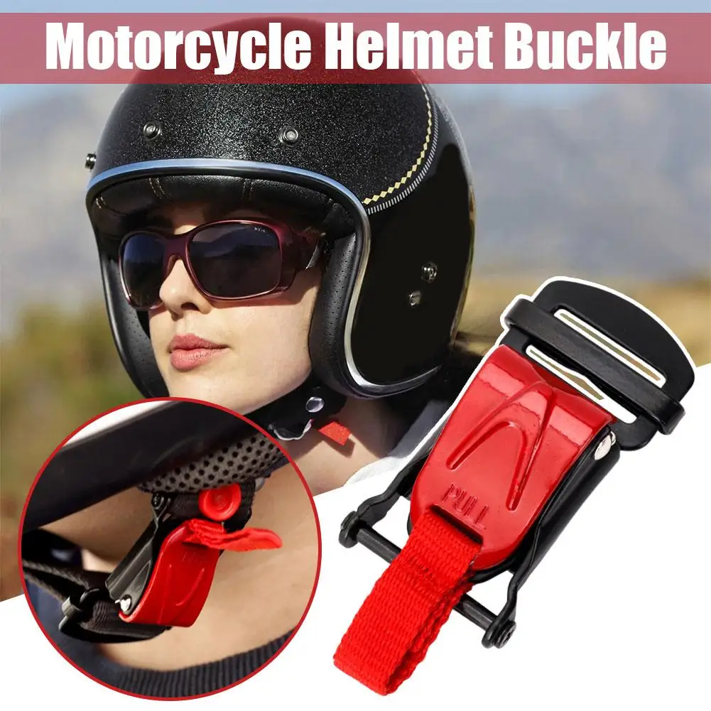 Verbesserter flexibler Kinnriemen-Clip für Motorradhelm-Schnallen, Geschwindigkeits-Nähclip für Motorradhelm, einfache und sichere Befestigung Image
