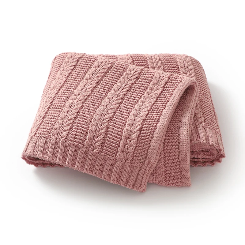 Infant Baby Decke Gestrickte 90*70CM Kleinkind Swaddle Wrap Super Weiche Plaid Neugeborenen Jungen Mädchen Bettwäsche Quilt Fashion Solid schlafsack Image