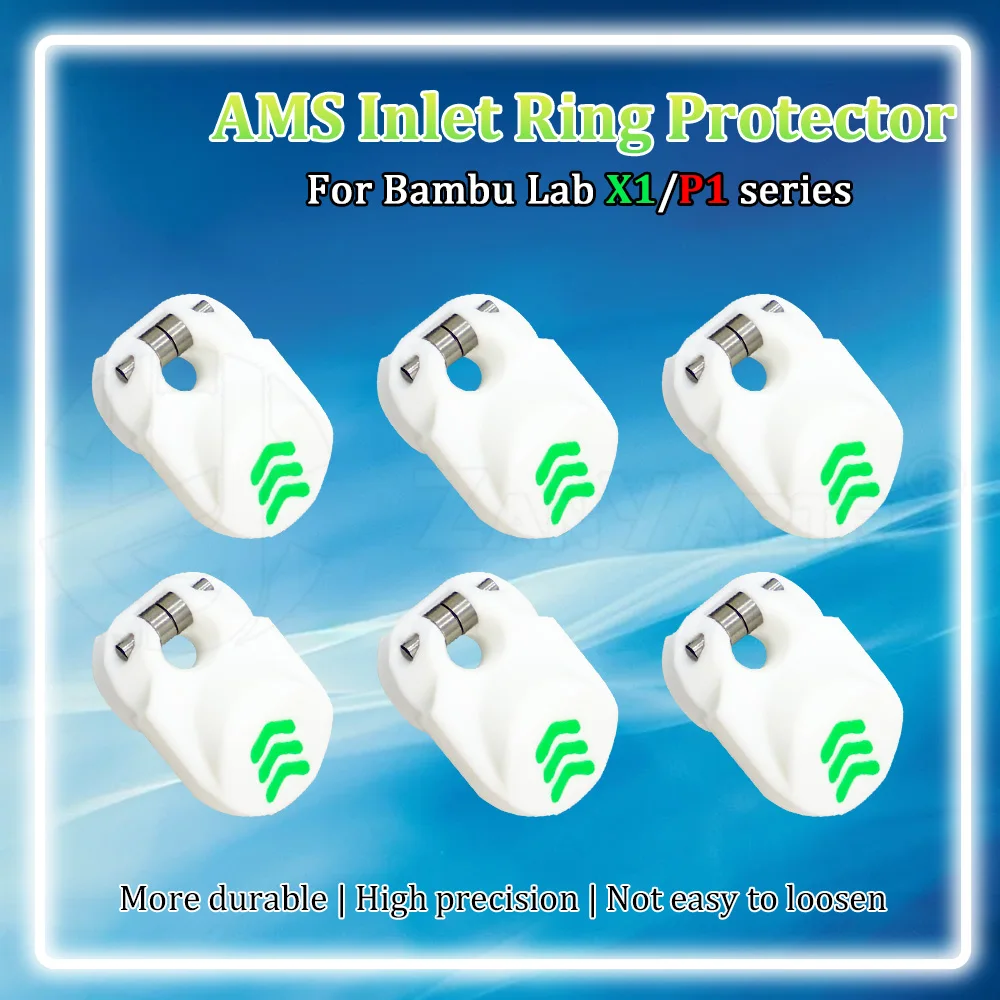 NEUE AMS lnlet Ring Protector Für Bambu Lab X1/P1 Serie 4/8 stücke 3d drucker zubehör Schutz langlebige Installation einfache Image
