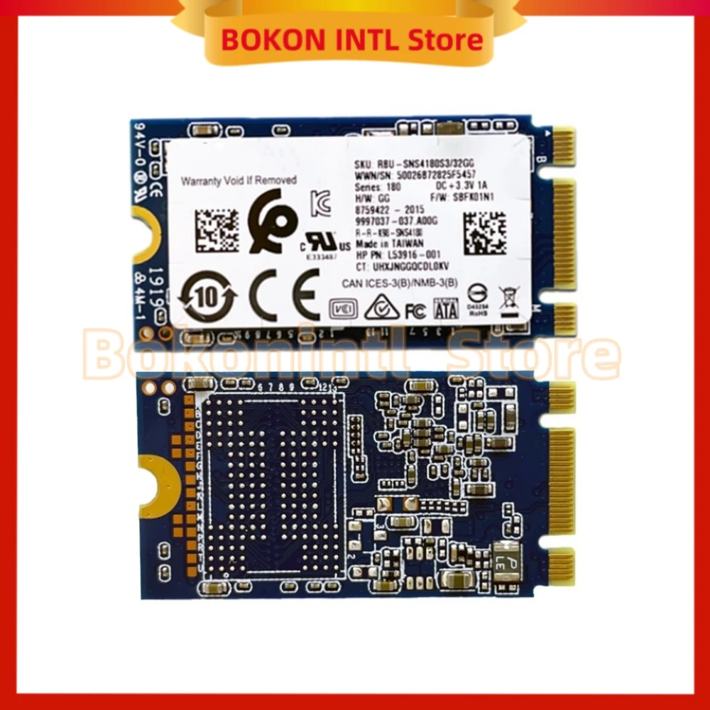 Original SSD 32G Solid State Drive M.2 NGFF 2242 Schnittstelle SATA Solid State Drive NEU für Kingston Image