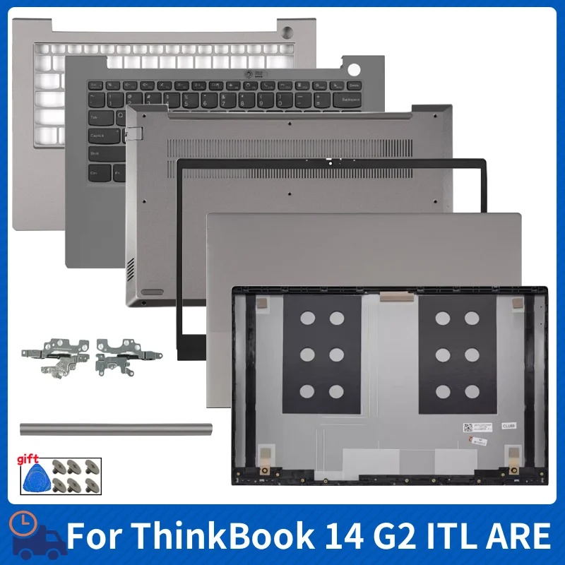 Neu Für ThinkBook 14 G2 ITL SIND ACL Laptop LCD Back Cover/Front Lünette/US Tastatur Palmrest/Bottom fall/Scharnier Hinten Deckel Top Fall Image