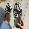Große Größe 43, Damen-Loafer mit spitzer Zehenpartie, modisch, Leopardenmuster, gemischte Farben, flache Damenschuhe, lässig, bequem, Damenschuhe