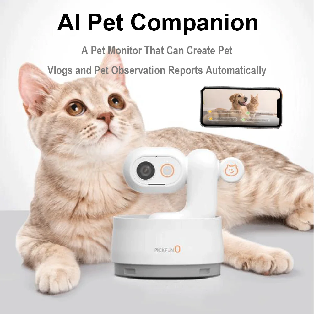 Pet Wifi Camera Night Vision Cat Dog Camera Ai Video Surveillance 350° APP Control Automatic Vlog Smart Home Indoor Dog Cats Cam Image