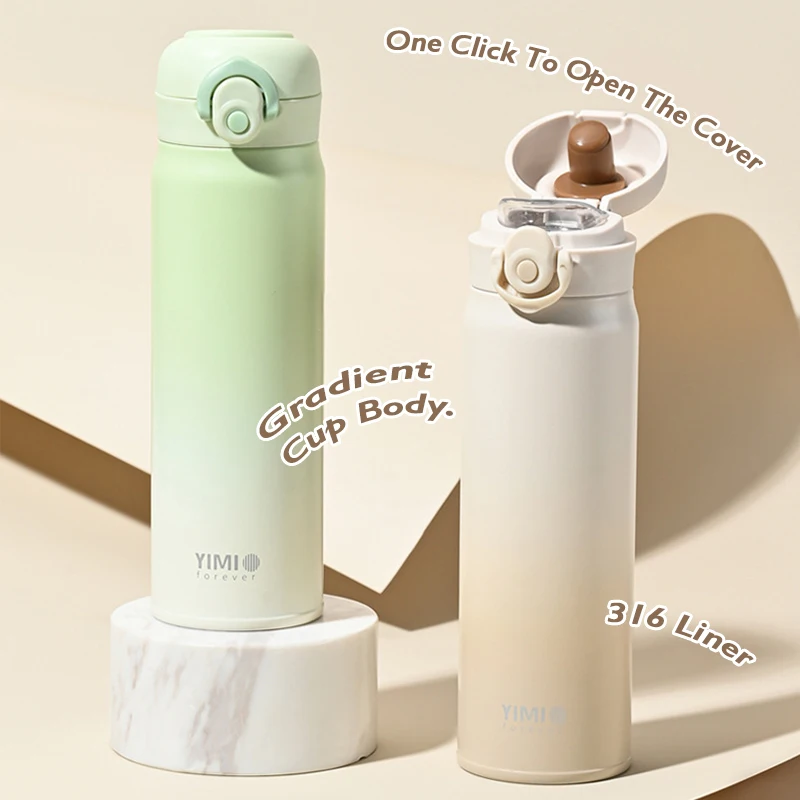 500 ml Große Kapazität Verdickte 316 Edelstahl Vakuum Wärmedämmung Tragbare Tumbler Thermos Wasser Flasche Kaffee Tasse Image