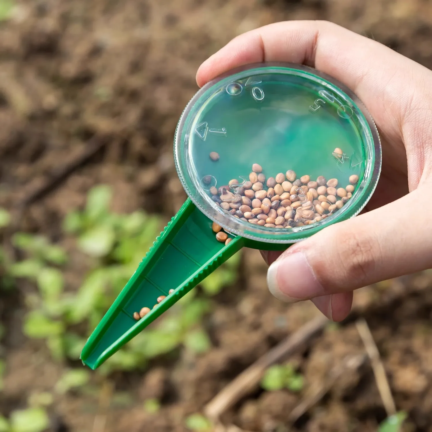 1PC Seed Sower Garden Planter Handheld Seeder Gartenbedarf für Blumen und Pflanzen Effizientes Pflanzwerkzeug Image