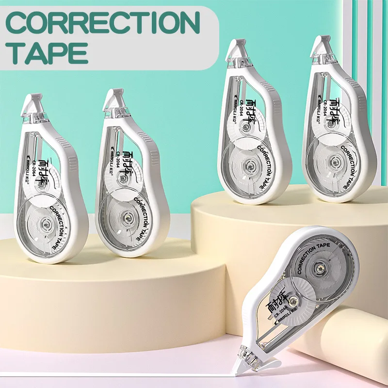 5 Stück/20 m * 0,5 cm großes Korrekturband, geeignet für die tägliche Schreibfehlerkorrektur – starke Abdeckung Image