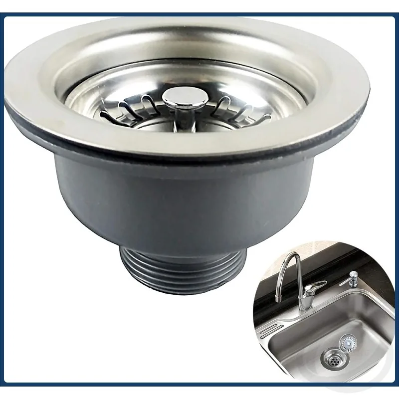 1PCS Kitchen Sink Drain Strainer Assembly Steel Kitchen Stopper Anti-Clogging Sink Accessories for Home, Kitchen, Balcony Sink
