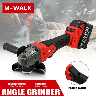 M-WALK Bürstenloser elektrischer Winkelschleifer Akku-Schleifer Schneidemaschine Holzbearbeitungs-Elektrowerkzeug für Milwaukee 18 V Batterie-Pin