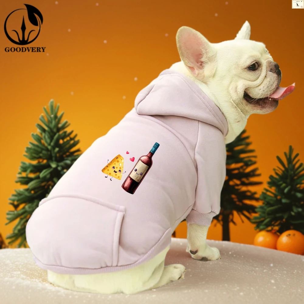 Bedruckte Haustierkleidung, kleines, mittelgroßes Haustier-Kapuzenpullover, luxuriöser modischer Kapuzenpullover für Katzen und Hunde Image