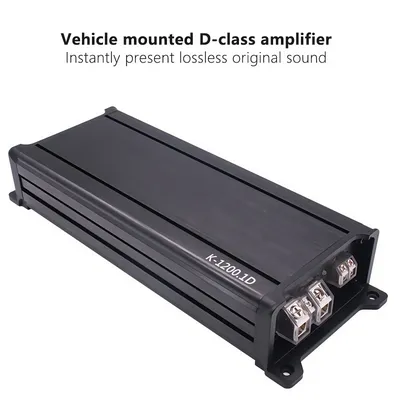 12V Universal Single Channel D-Class Car Amplifier MAX 1200W High Power Car Amplifier Audio Stereo Car Audio Modification