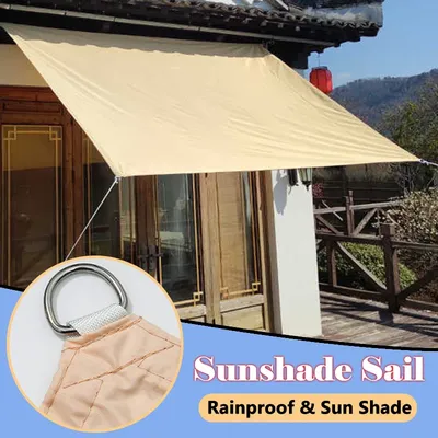 Outdoor Awning Waterproof Sun Shade Sail Garden Patio Sun Shelter Swimming Pool Shading Cover Car Shed Sun Protection Canopy