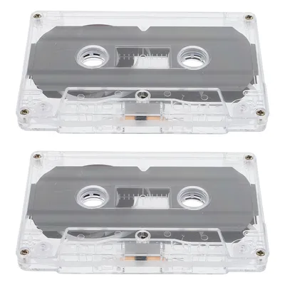 2Pcs Blank Cassette Tapes 30 Minute Recording Transparent Shell Diy Retro Voice Recording Tape Low Noise Audio Tape Vintage