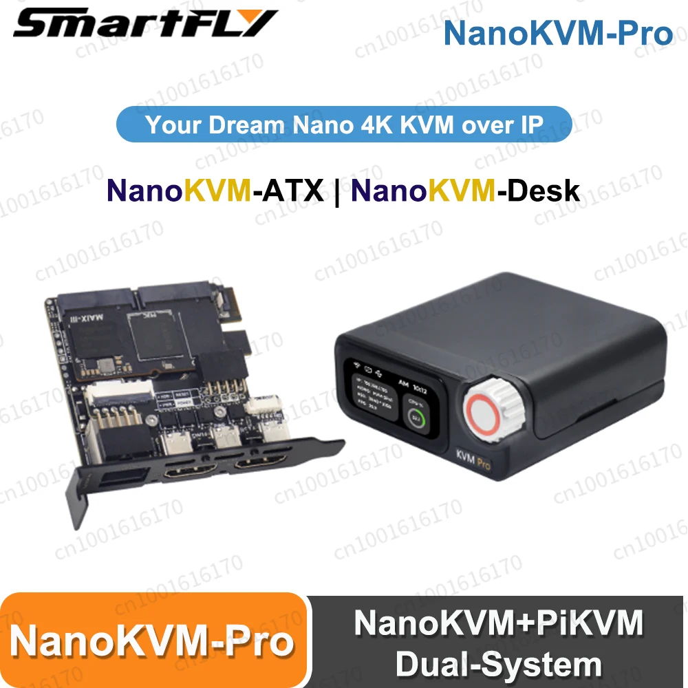 Sipeed NanoKVM-Pro 4K IP KVM Mini Remote Control Operation And Management Server Wifi6 ATX Power Control Desktop PC Applications
