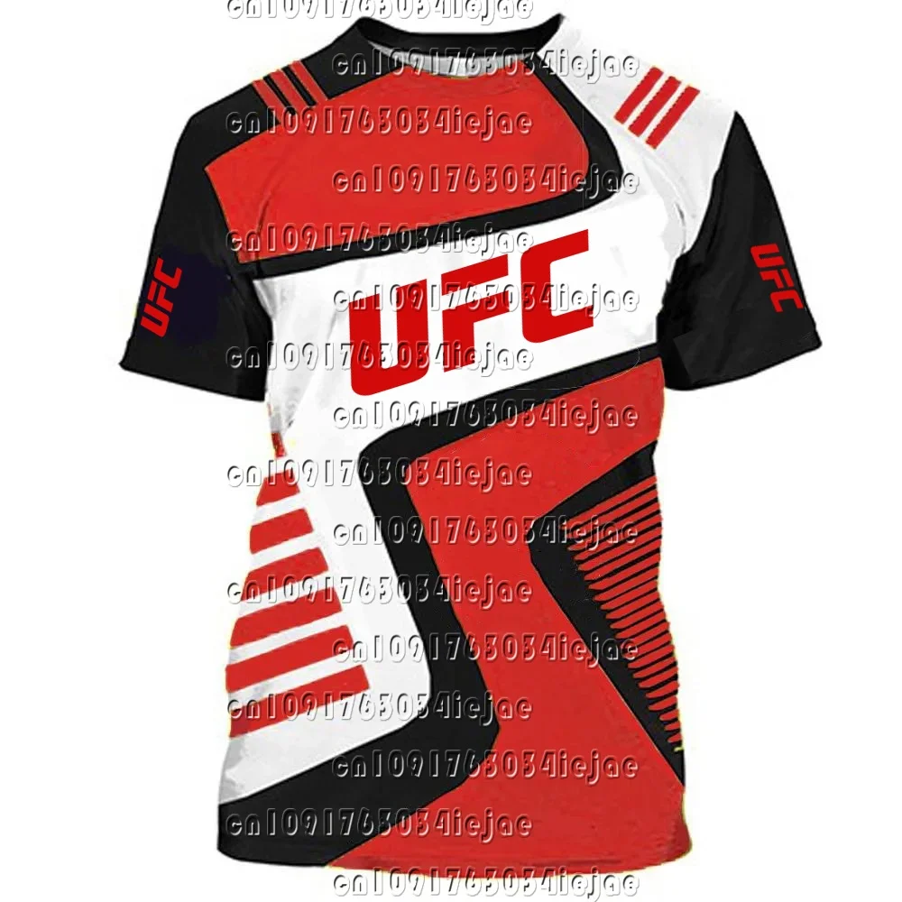 UFC Fighting Fans 3D Printed Men's Fashion New Summer Round Neck T-shirt Women's Outdoor Leisure Sports Children's Battle Top