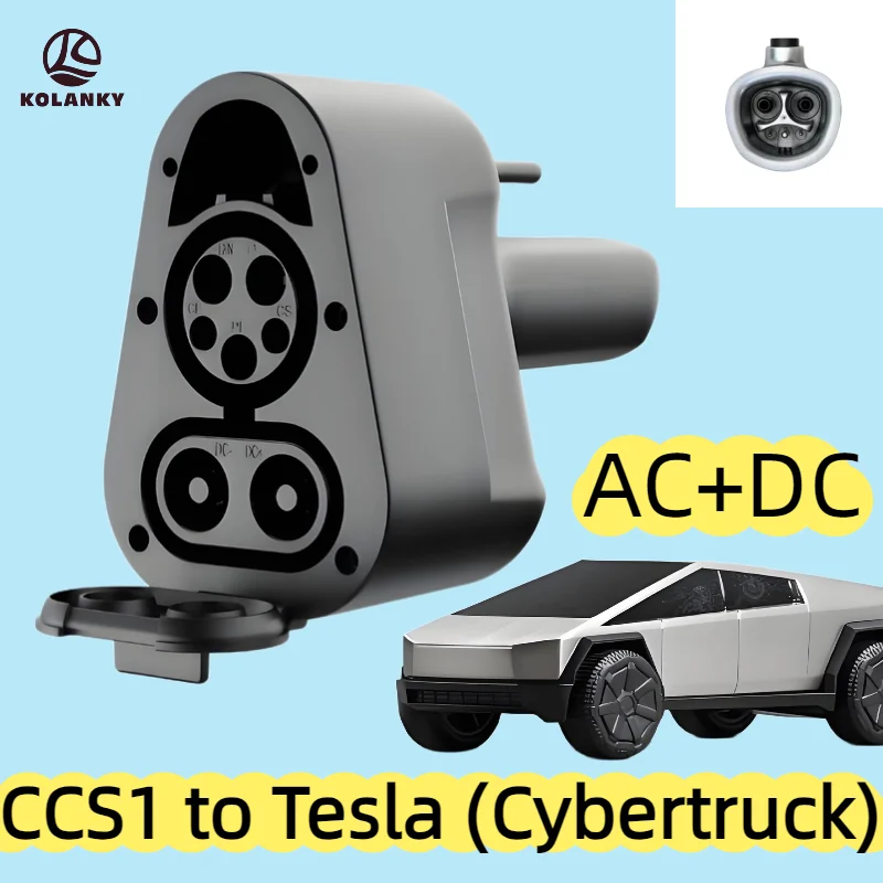 CCS1 Zu Tesla cybertruck EV Ladegerät AC + DC Adapter 250A 1000V Elektrische Fahrzeug Konverter Ladestation Konverter 80A 240V Image