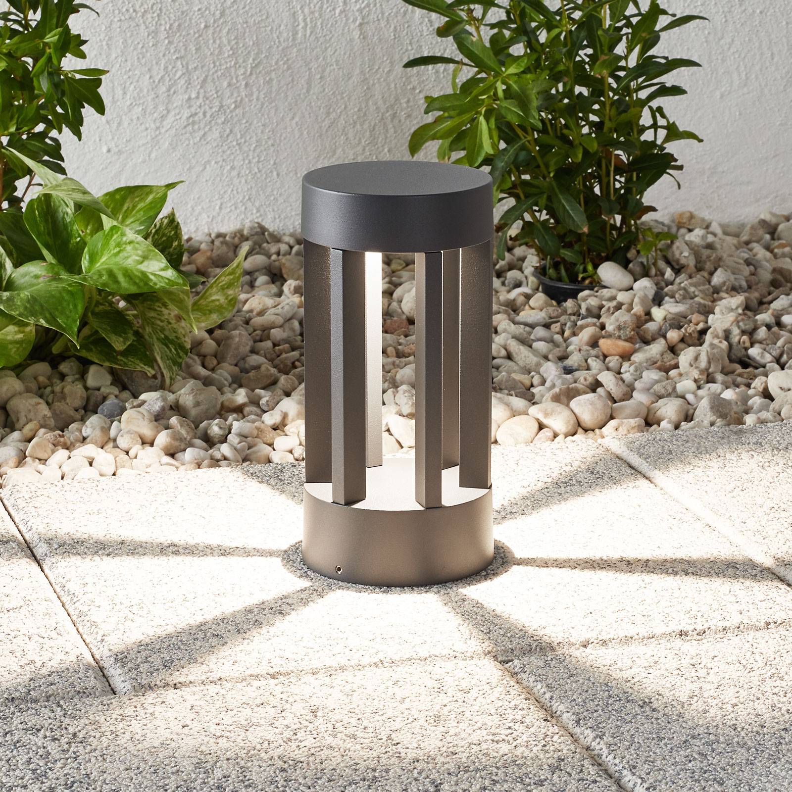 LED Pillar Light Jordis Lindby, Black, Aluminium, Modern, Outdoor lights