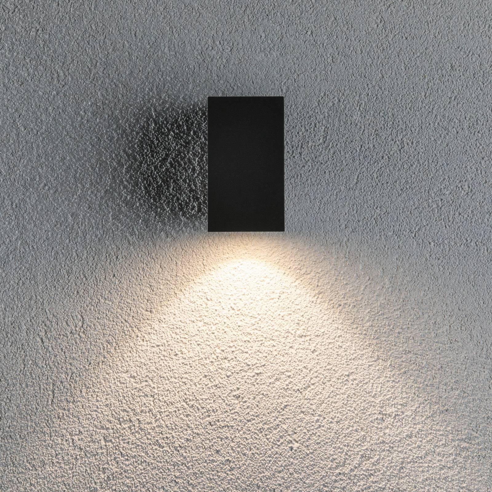 Paulmann LED Outdoor Wall Light Flame, Black, Aluminium, Modern, Outdoor Wall Light