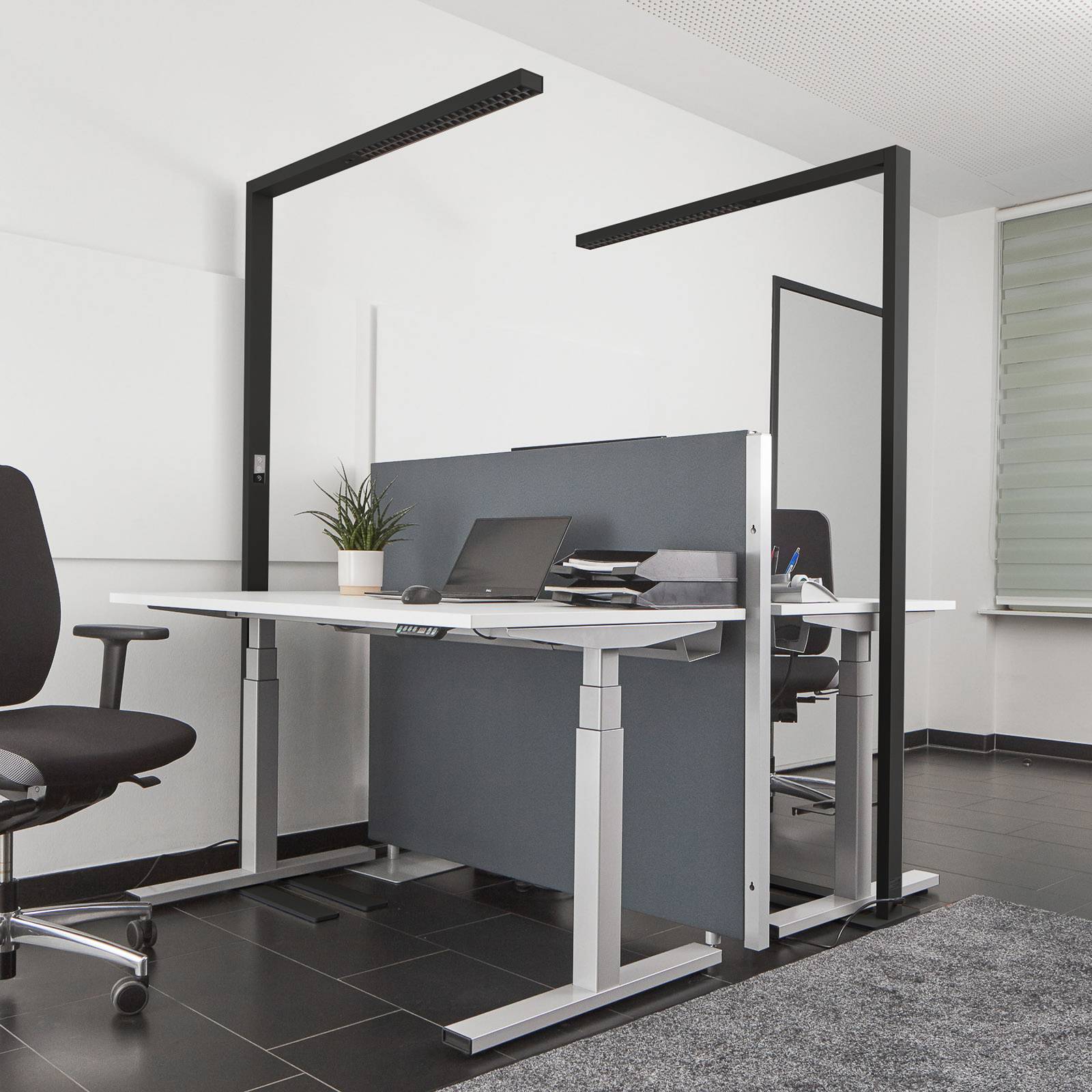 Floor Lamp Jolinda Arcchio, dimmable, Black, Workroom / Office, Aluminium, Modern, Floor Lamp