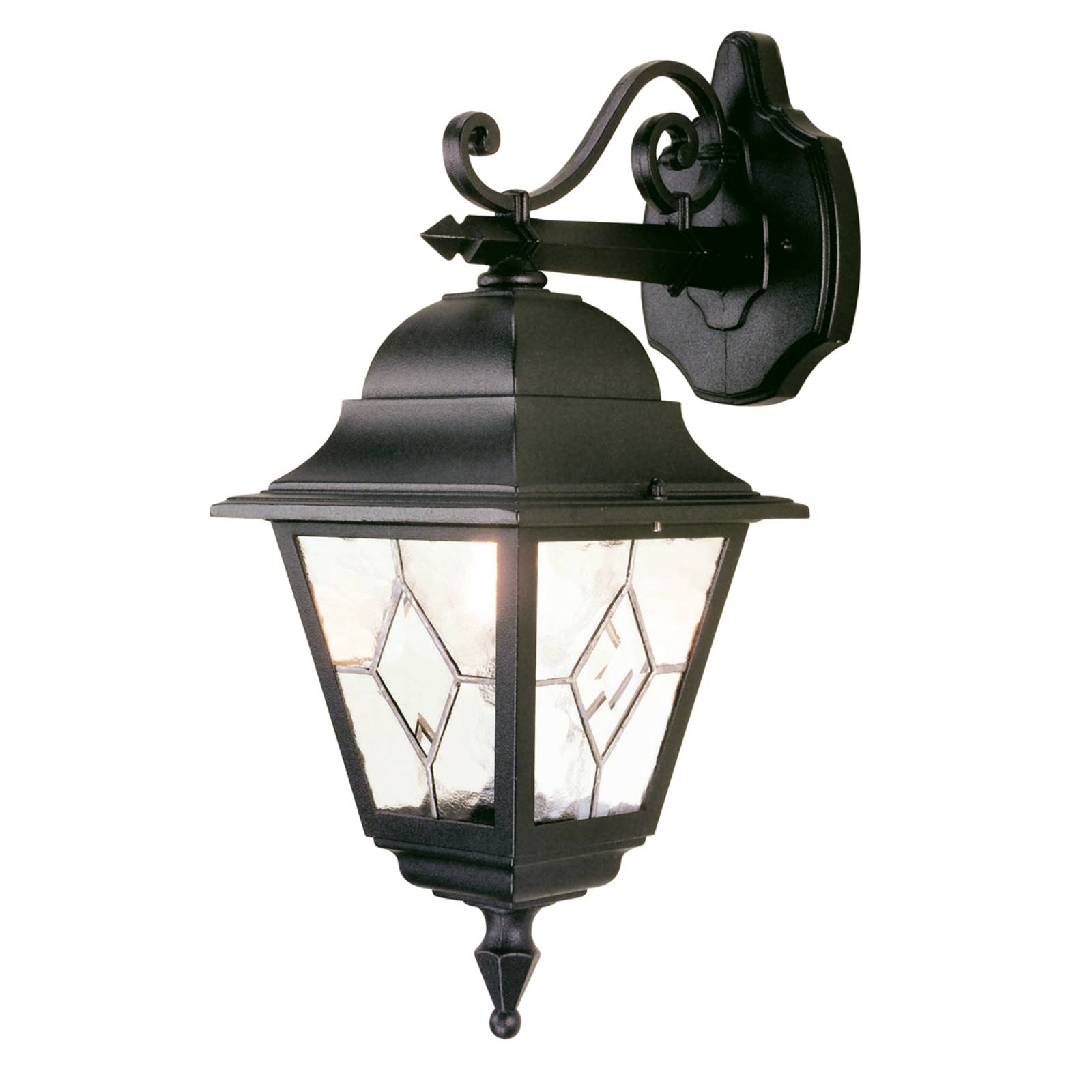 Elstead Outdoor Wall Light Norfolk, Black, metal, Outdoor Wall Light
