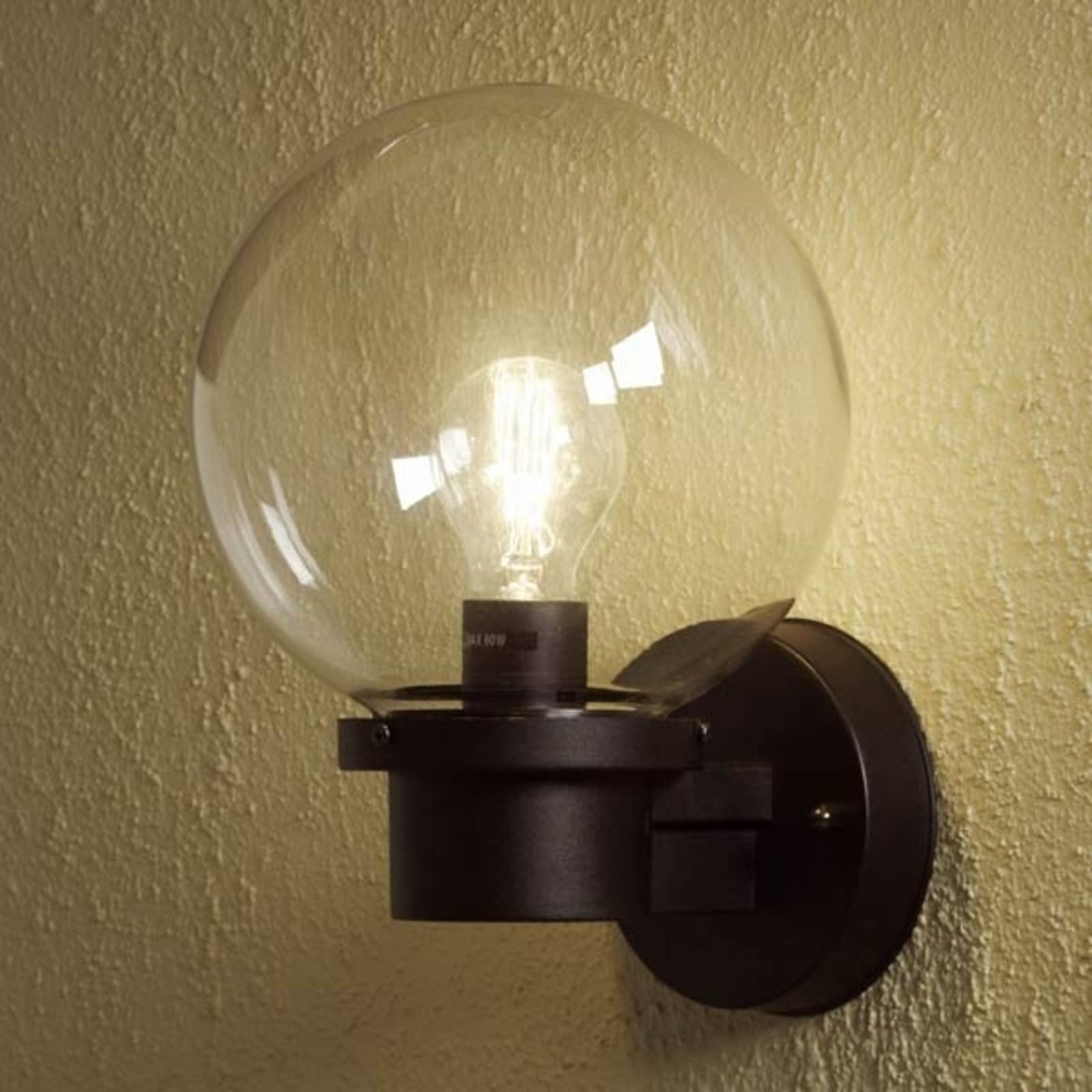Konstsmide Outdoor Wall Light Nemi, dimmable, Black, Plastic, Modern, Outdoor Wall Light