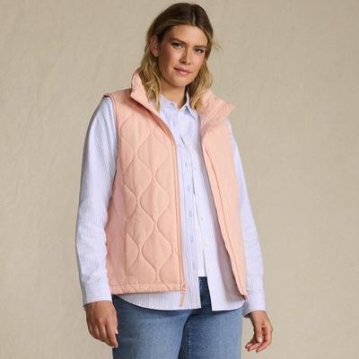 Women’s Insulated FeatherFree Onion Quilted Gilet, Women, size: 10-12, petite, Pink, Polyester, by Lands' End