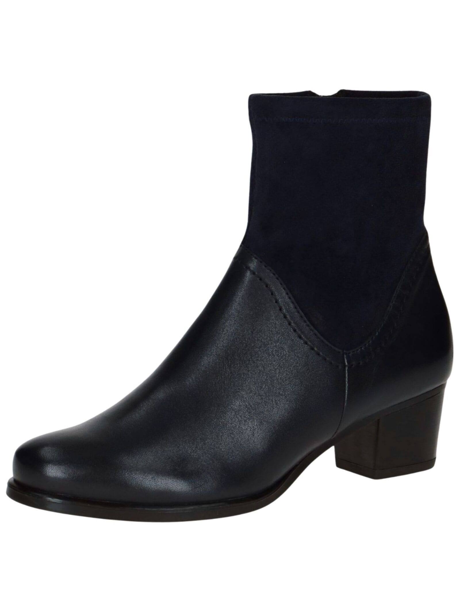 Stiefelette CAPRICE "Caprice Stiefelette Leder/Textil", Damen, Gr. 37, ocean, Leder, Textil, Schuhe Stiefelette