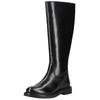Stiefel GEOX "Geox Stiefel Leder", Damen, Gr. 39, schwarz, Leder, casual, Schuhe