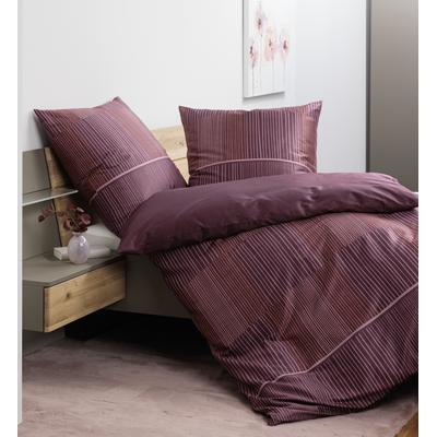 Bettwäsche JANINE "Mako-Satin98125 06", beere orange, B/L: 135cm x 200cm, , Mako-Satin, B/L: 80cm x 80cm, Mako-Satin, Obermaterial: 100% Baumwolle, Bettwäsche, mit Reissverschluss Image