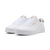 Sneaker PUMA "CARINA 3.0 ANIMAL FLAIR", Gr. 37,5, weiß (puma weiß, puma gold), Synthetik, sportlich, Schuhe