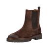 Stiefelette GEOX "Geox Stiefelette Veloursleder/Textil", Damen, Gr. 38, braun (dunkelbraun), Veloursleder, Textil, casual, Schuhe