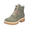 Schnürstiefelette RIEKER "Rieker Stiefelette Lederimitat", Damen, Gr. 37, grün, Lederimitat, casual, Schuhe