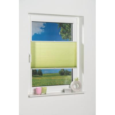 Plissee K-HOME "Klemmfix Pisa" Gr. 21, grün, B:55cm H:130cm, Obermaterial: 100% Polyester, Plissees, Crushed-Optik Image