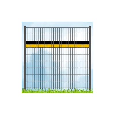 zaun|zu® Sichtschutz Vereinsfarben Schwarz/Gelb Akzentstreifen Image