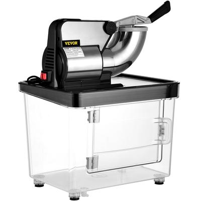 110V Commercial Ice Crusher 440LBS/H, ETL Approved 300W Electric Snow Cone Machine with Dual Blades, with Safety On/Off Switch