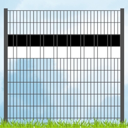 zaun|zu® Sichtschutz Fanartikel Vereinsfarben Schwarz/Weiß Volle Streifenbreite Image