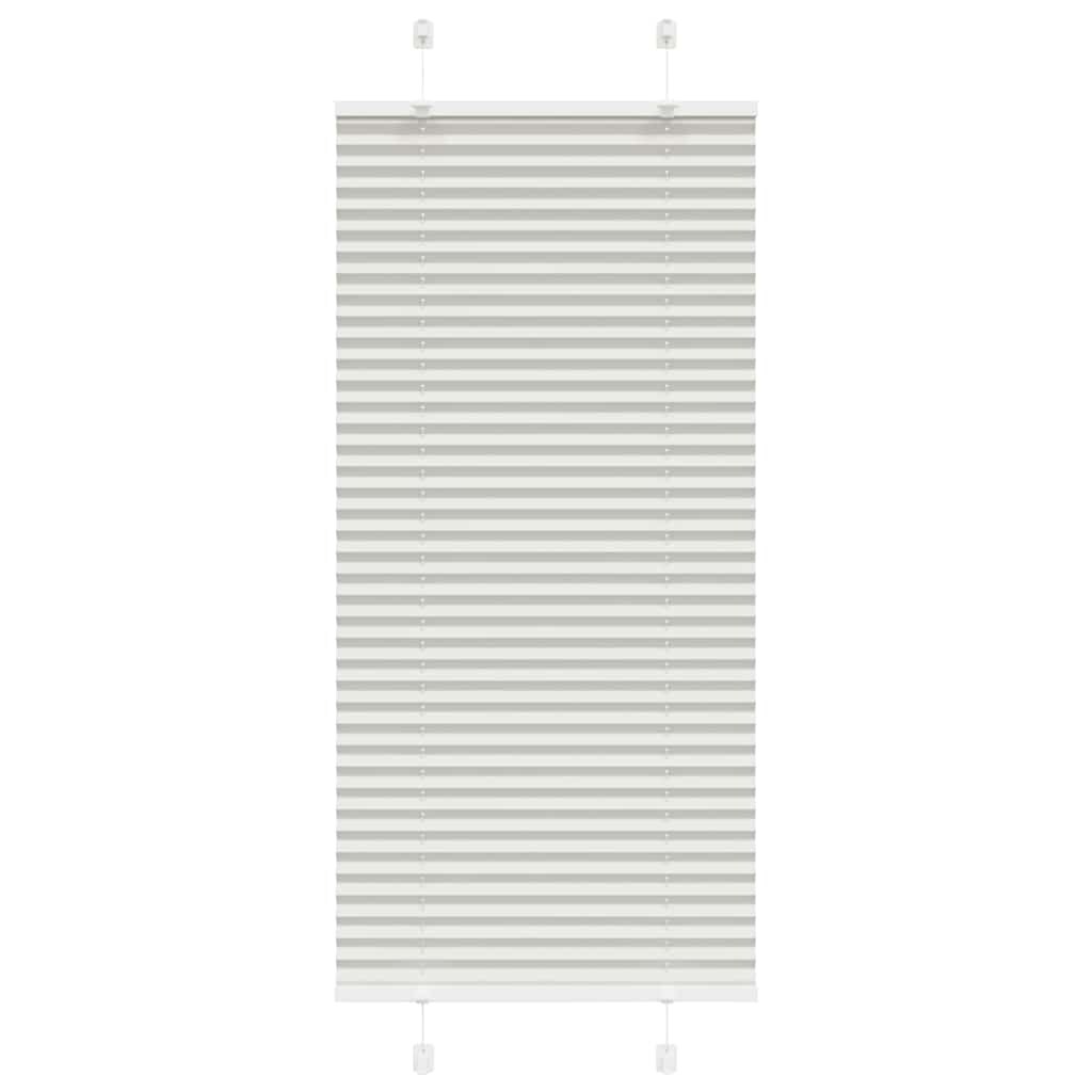 vidaXL Plissee Hellgrau 60x100 cm Stoffbreite 59,4 cm Polyester Image