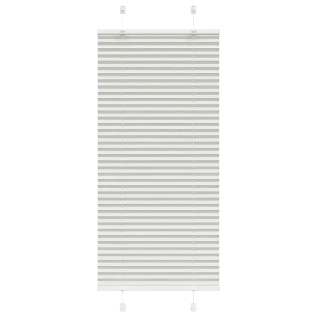 vidaXL Plissee Hellgrau 65x100 cm Stoffbreite 64,4 cm Polyester Image