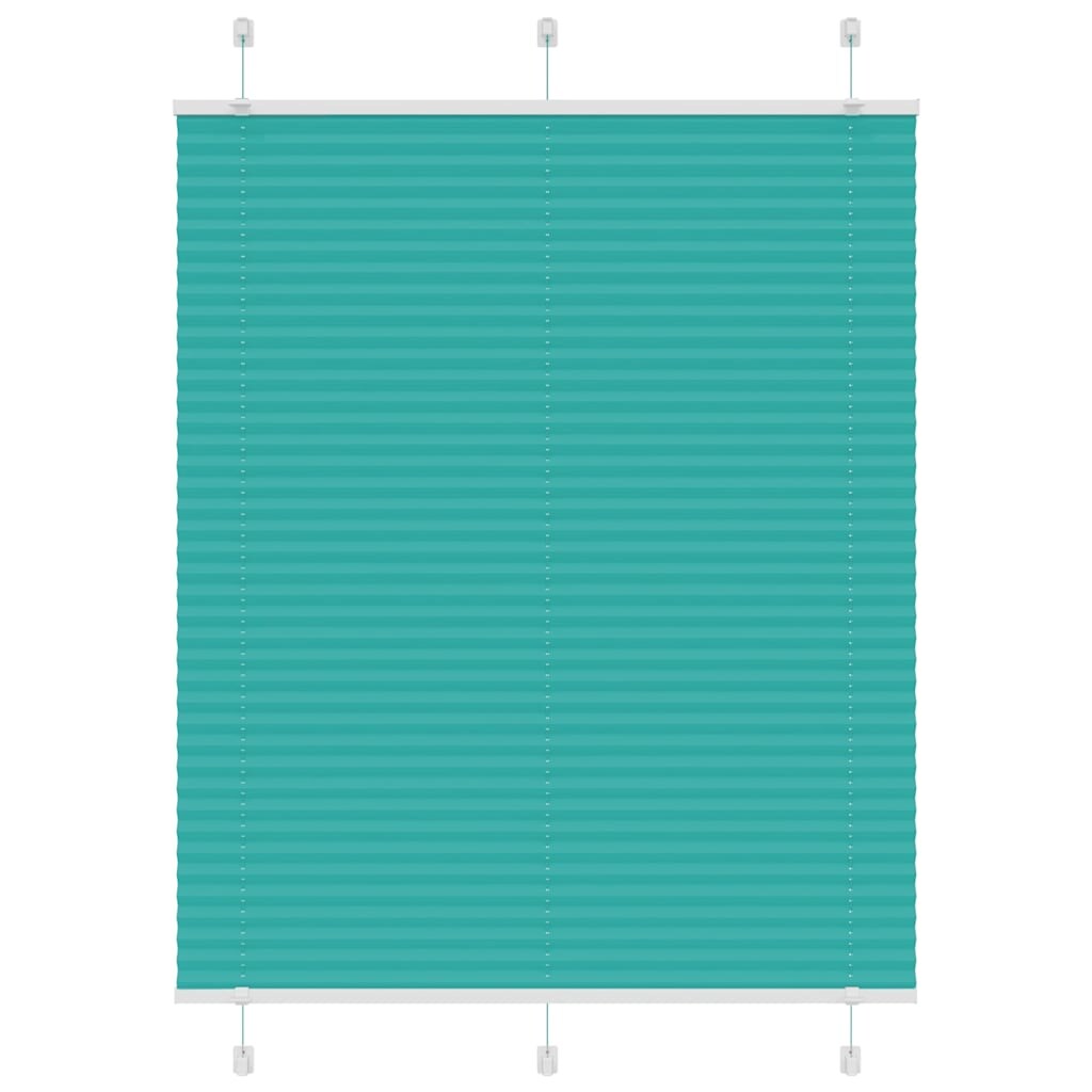 vidaXL Plissee Petrolgrün 105x100 cm Stoffbreite 104,4 cm Polyester Image