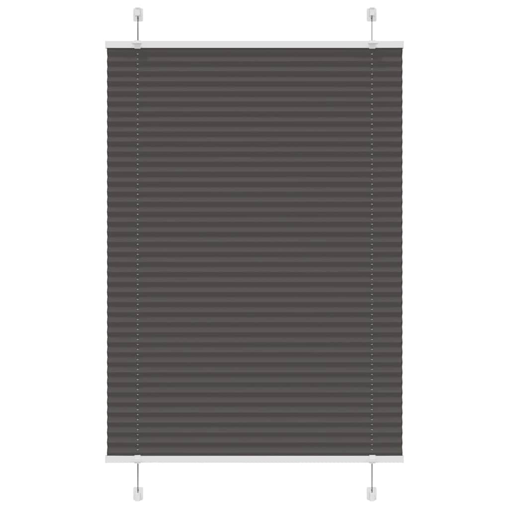 vidaXL Plissee Schwarz 100x100 cm Stoffbreite 99,4 cm Polyester Image
