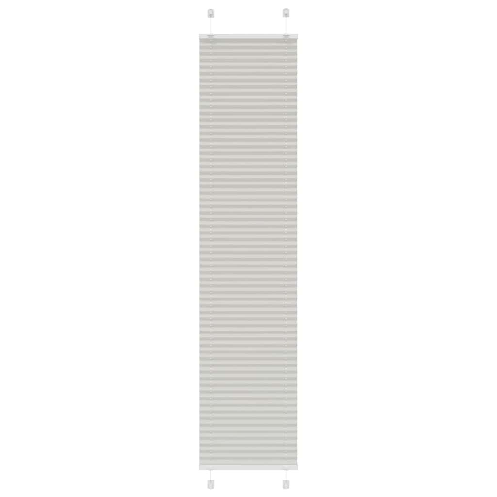 vidaXL Plissee Hellgrau 40x200 cm Stoffbreite 39,4 cm Polyester Image
