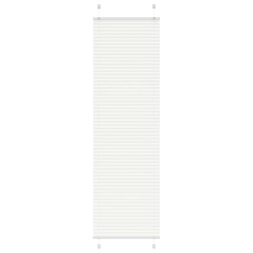 vidaXL Plissee Weiß 65x200 cm Stoffbreite 64,4 cm Polyester Image